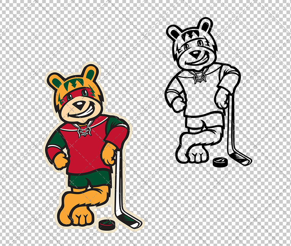 Minnesota Wild Mascot Nordy 002, Svg, Dxf, Eps, Png - SvgShopArt