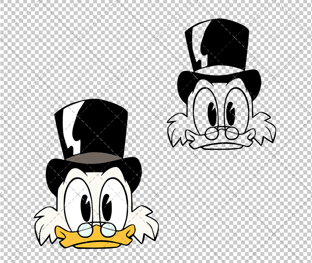 Scrooge McDuck - Ducktales 004, Svg, Dxf, Eps, Png - SvgShopArt