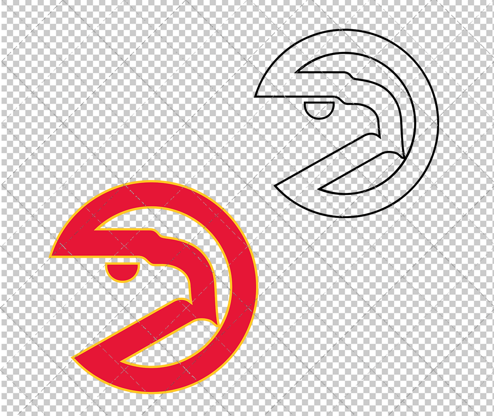 Atlanta Hawks Alternate 1982, Svg, Dxf, Eps, Png - SvgShopArt