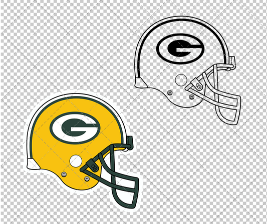 Green Bay Packers Helmet 2006, Svg, Dxf, Eps, Png - SvgShopArt