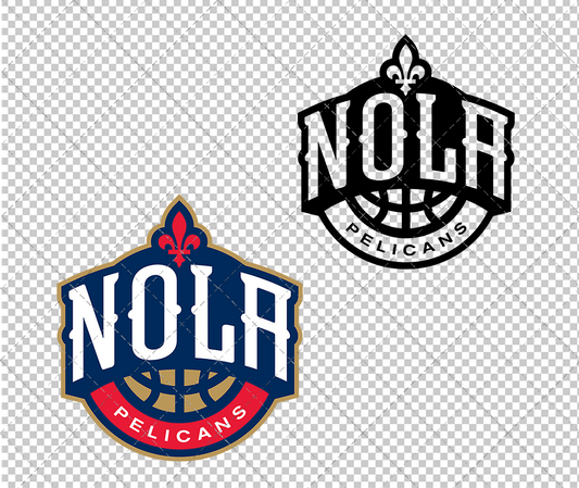 New Orleans Pelicans Alternate 2013 004, Svg, Dxf, Eps, Png - SvgShopArt