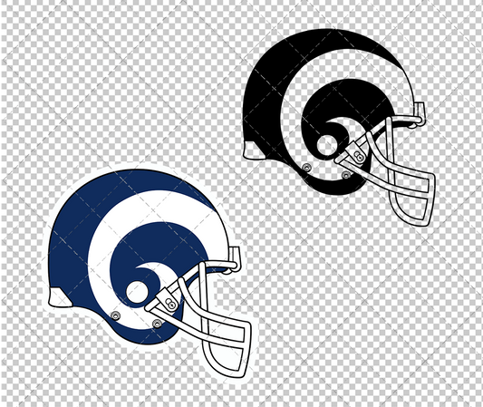 Los Angeles Rams Helmet 2017, Svg, Dxf, Eps, Png - SvgShopArt