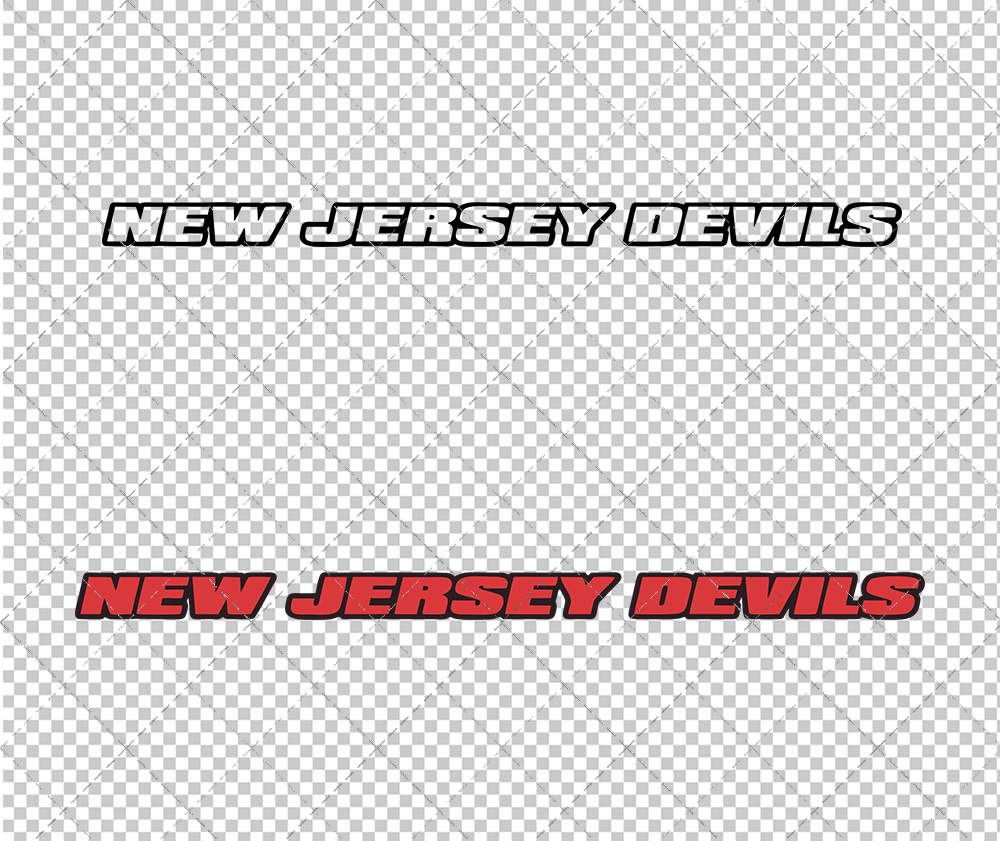 New Jersey Devils Wordmark 1982 003, Svg, Dxf, Eps, Png - SvgShopArt