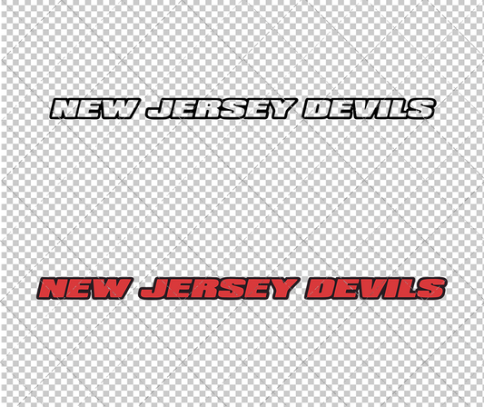 New Jersey Devils Wordmark 1982 003, Svg, Dxf, Eps, Png - SvgShopArt