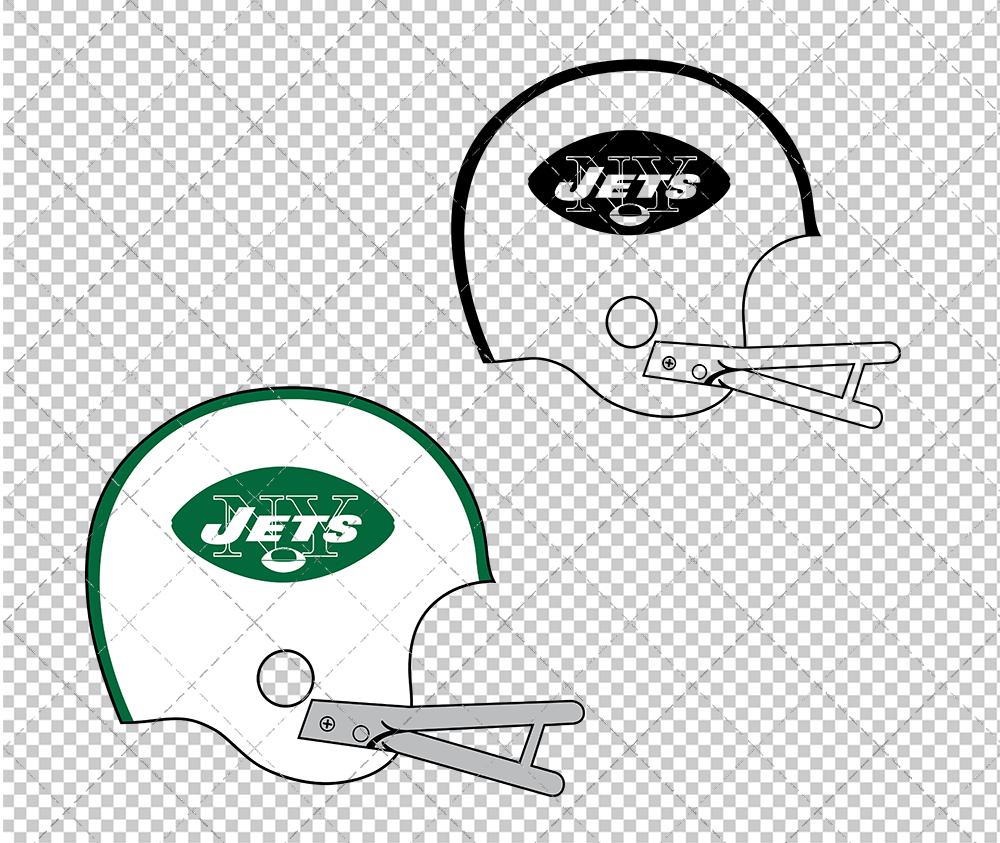 New York Jets Helmet 1972, Svg, Dxf, Eps, Png - SvgShopArt