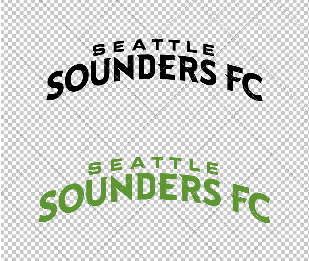 Seattle Sounders FC Wordmark 2009 002, Svg, Dxf, Eps, Png - SvgShopArt