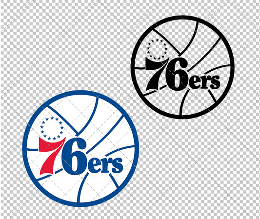 Philadelphia 76ers 1977, Svg, Dxf, Eps, Png - SvgShopArt