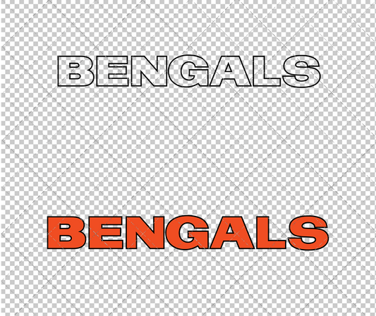 Cincinnati Bengals Wordmark 1972, Svg, Dxf, Eps, Png - SvgShopArt