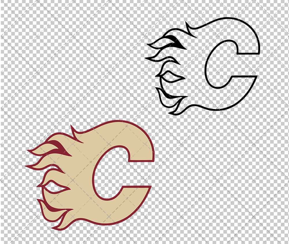 Calgary Flames Alternate 2010, Svg, Dxf, Eps, Png - SvgShopArt