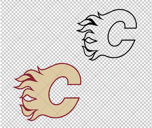 Calgary Flames Alternate 2010, Svg, Dxf, Eps, Png - SvgShopArt