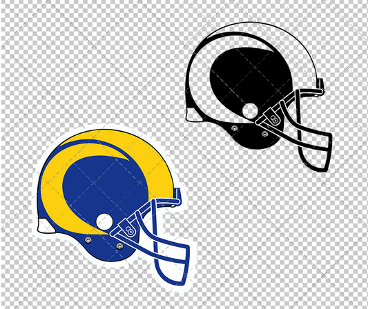 Los Angeles Rams Helmet 2020, Svg, Dxf, Eps, Png - SvgShopArt