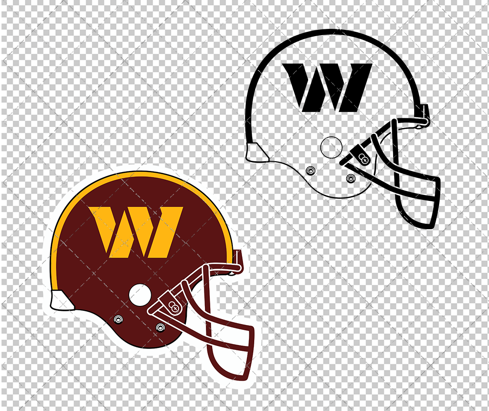 Washington Commanders Helmet 2022, Svg, Dxf, Eps, Png - SvgShopArt