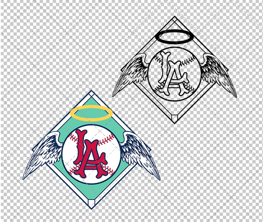 Los Angeles Angels 1961, Svg, Dxf, Eps, Png - SvgShopArt