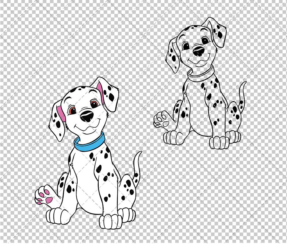 Puppies - 101 Dalmatians 002, Svg, Dxf, Eps, Png - SvgShopArt