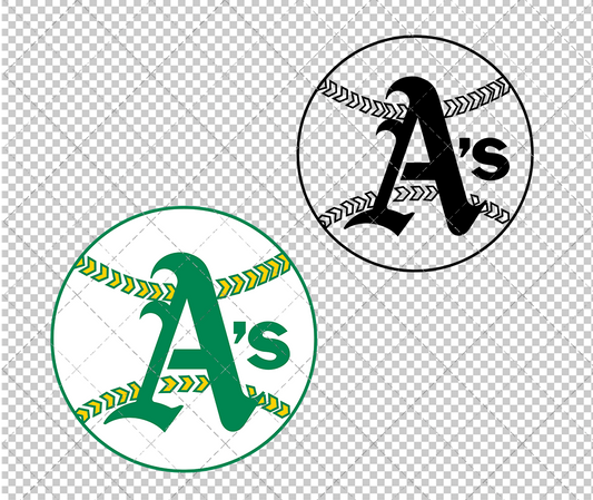 Oakland Athletics 1968, Svg, Dxf, Eps, Png - SvgShopArt