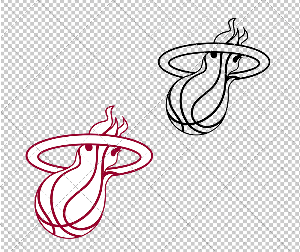 Miami Heat Concept 2008 004, Svg, Dxf, Eps, Png - SvgShopArt