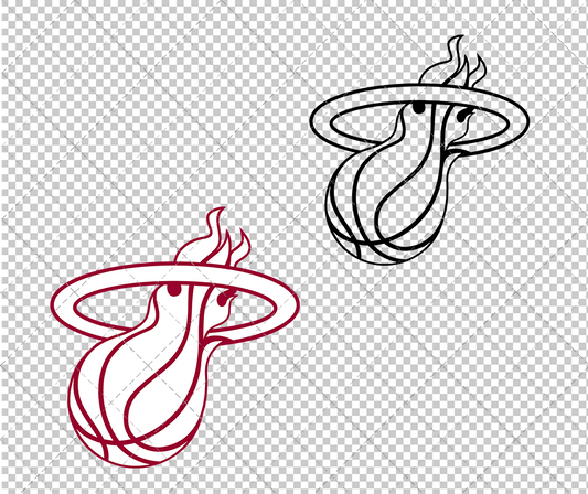 Miami Heat Concept 2008 004, Svg, Dxf, Eps, Png - SvgShopArt