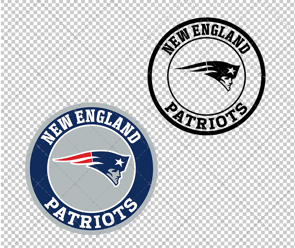 New England Patriots Circle 2000, Svg, Dxf, Eps, Png - SvgShopArt