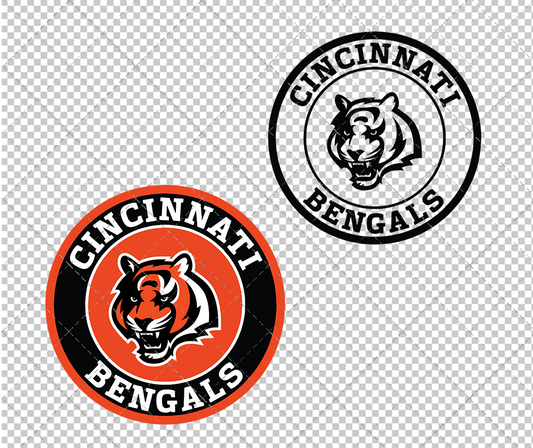 Cincinnati Bengals Circle 1997, Svg, Dxf, Eps, Png - SvgShopArt