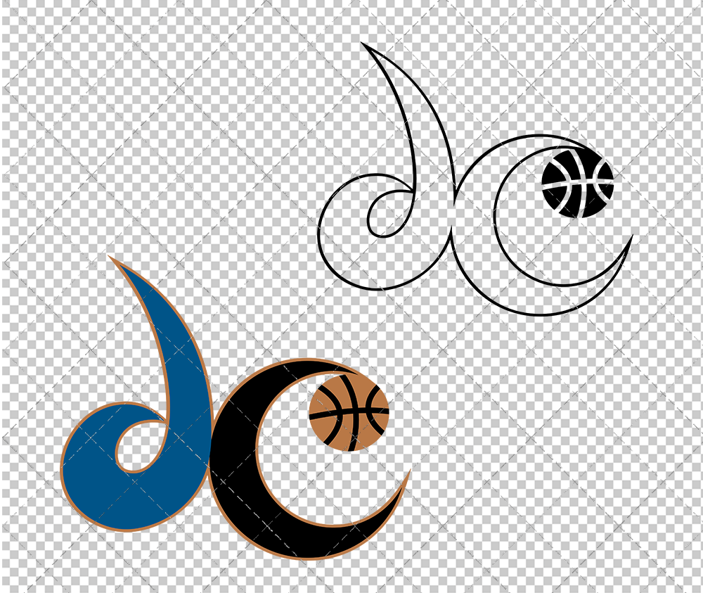 Washington Wizards Alternate 1997 002, Svg, Dxf, Eps, Png - SvgShopArt