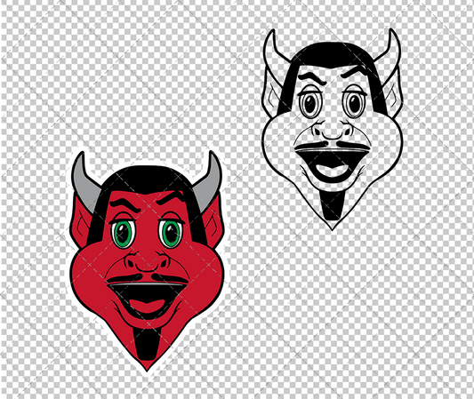 New Jersey Devils Mascot NJ Devil, Svg, Dxf, Eps, Png - SvgShopArt