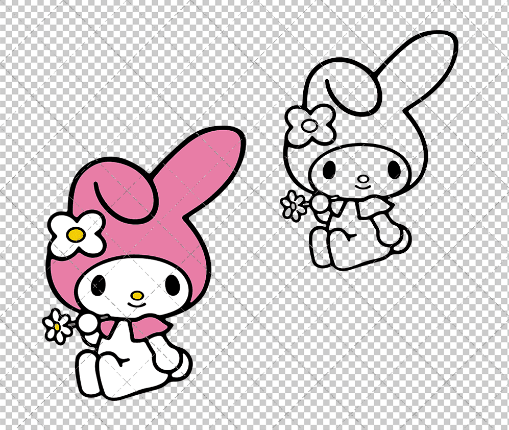 My Melody - Sanrio 002, Svg, Dxf, Eps, Png - SvgShopArt