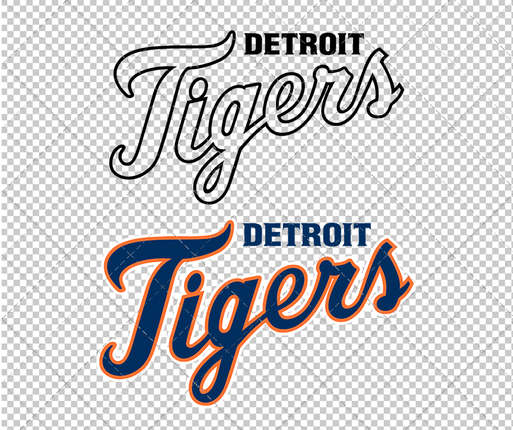 Detroit Tigers Wordmark 1994, Svg, Dxf, Eps, Png - SvgShopArt