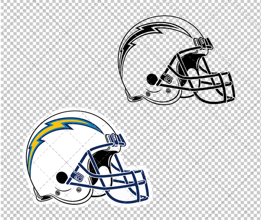 Los Angeles Chargers Helmet 2017 002, Svg, Dxf, Eps, Png - SvgShopArt