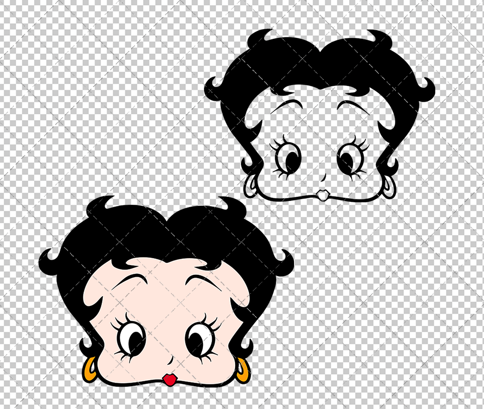 Betty Boop 003, Svg, Dxf, Eps, Png - SvgShopArt