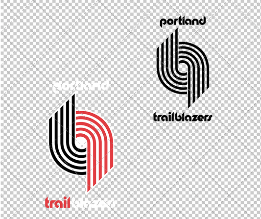 Portland Trail Blazers Secondary 1970 002, Svg, Dxf, Eps, Png - SvgShopArt