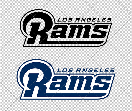 Los Angeles Rams Wordmark 2017, Svg, Dxf, Eps, Png - SvgShopArt