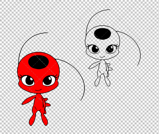 Tikki - Miraculous, Svg, Dxf, Eps, Png - SvgShopArt