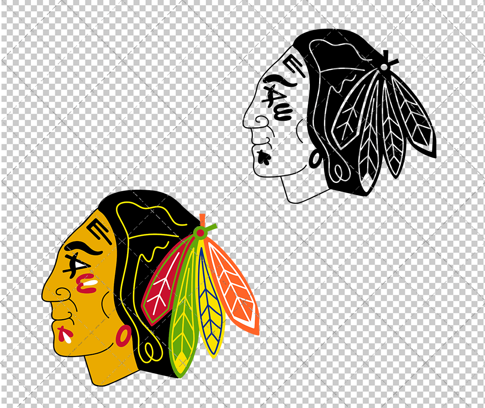 Chicago Blackhawks 1964, Svg, Dxf, Eps, Png - SvgShopArt