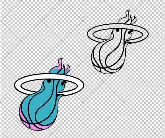 Miami Heat Vice 2017, Svg, Dxf, Eps, Png - SvgShopArt