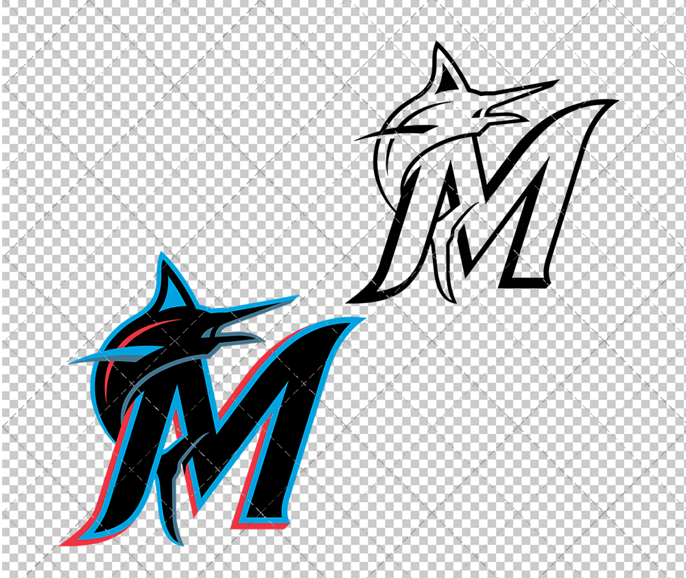 Miami Marlins Alternate 2019, Svg, Dxf, Eps, Png - SvgShopArt