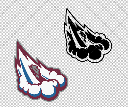 Colorado Avalanche Concept 1999 003, Svg, Dxf, Eps, Png - SvgShopArt