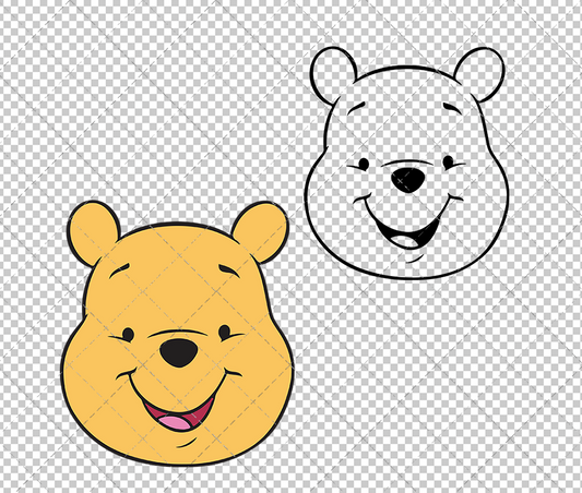 Winnie The Pooh 006, Svg, Dxf, Eps, Png - SvgShopArt