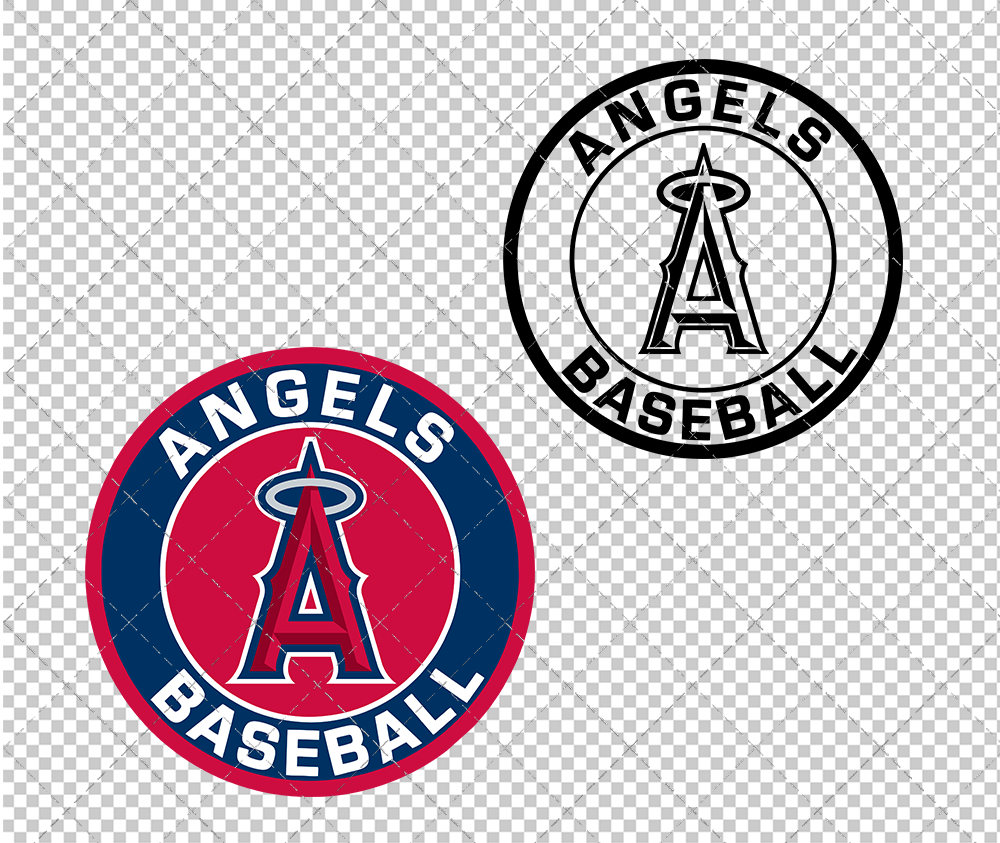 Los Angeles Angels Circle 2017, Svg, Dxf, Eps, Png - SvgShopArt