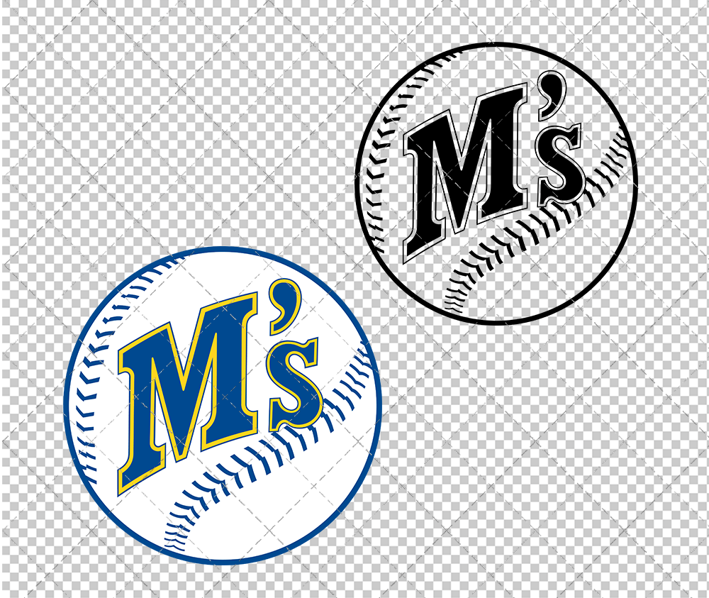 Seattle Mariners 1987, Svg, Dxf, Eps, Png - SvgShopArt