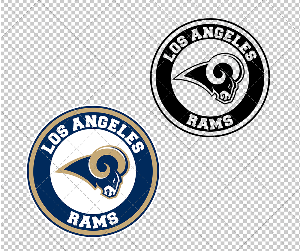 Los Angeles Rams Circle 2016 002, Svg, Dxf, Eps, Png - SvgShopArt