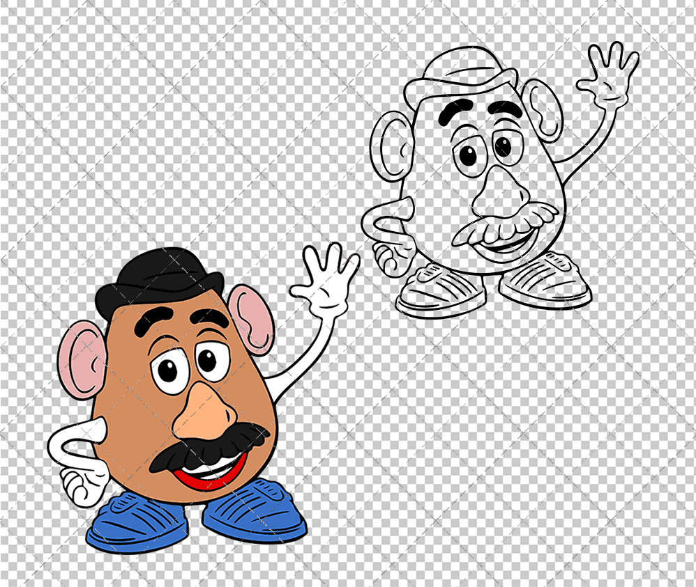 Mr Potato Head - Toy Story, Svg, Dxf, Eps, Png - SvgShopArt