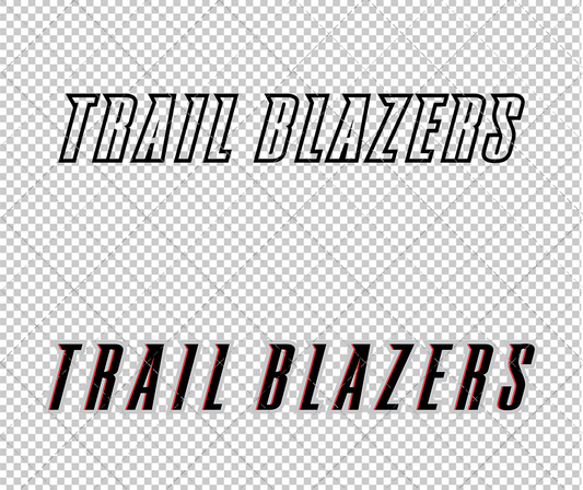 Portland Trail Blazers Wordmark 2002, Svg, Dxf, Eps, Png - SvgShopArt