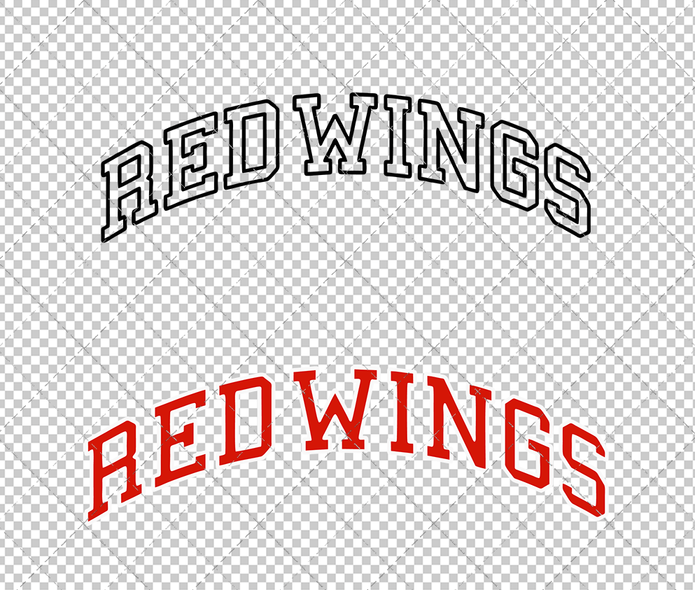 Detroit Red Wings Concept Wordmark, Svg, Dxf, Eps, Png - SvgShopArt