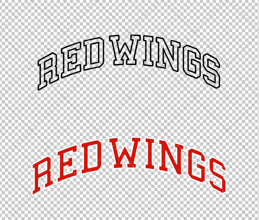 Detroit Red Wings Concept Wordmark, Svg, Dxf, Eps, Png - SvgShopArt