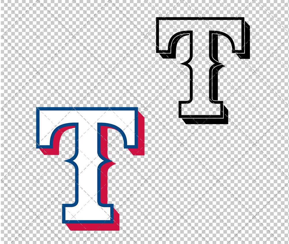 Texas Rangers Alternate 2003, Svg, Dxf, Eps, Png - SvgShopArt