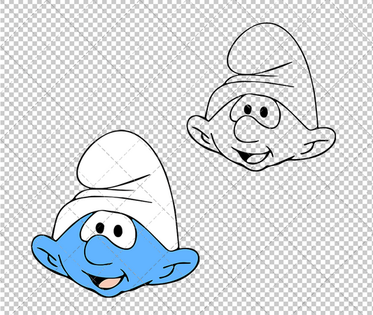 Smurfs - The Smurfs 003, Svg, Dxf, Eps, Png - SvgShopArt