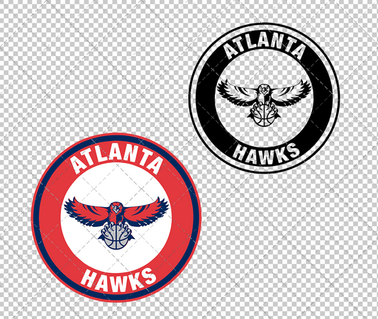 Atlanta Hawks Circle 2007, Svg, Dxf, Eps, Png - SvgShopArt