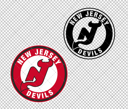 New Jersey Devils Circle 1999, Svg, Dxf, Eps, Png - SvgShopArt