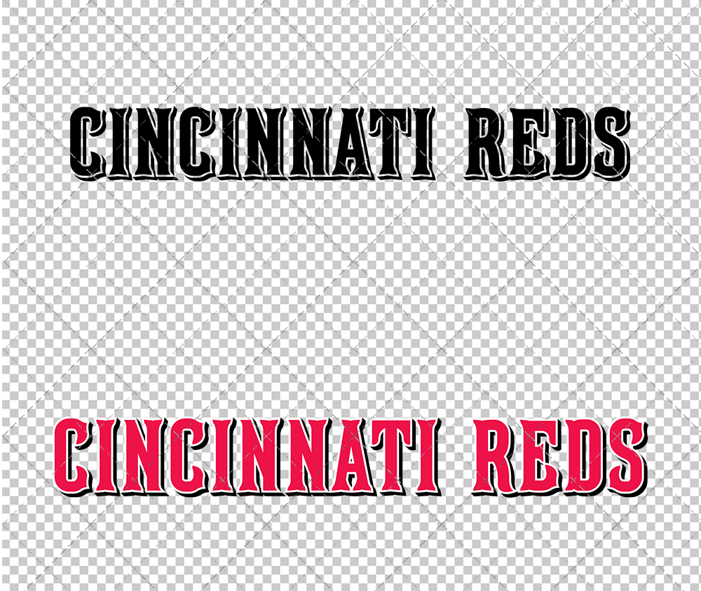 Cincinnati Reds Wordmark 2007 002, Svg, Dxf, Eps, Png - SvgShopArt