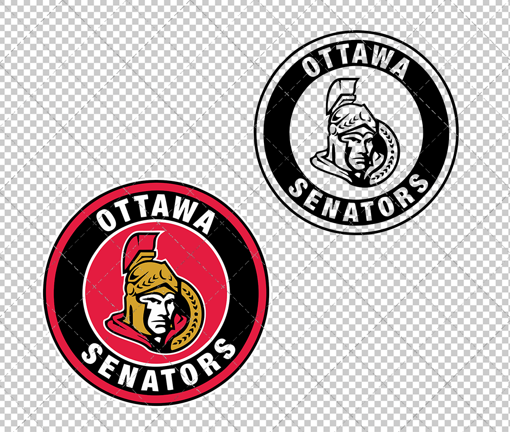 Ottawa Senators Circle 2007, Svg, Dxf, Eps, Png - SvgShopArt